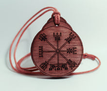 Load image into Gallery viewer, Nomadz Vegvisir Walnut Pendant