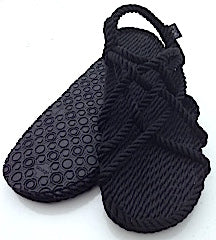 Nomadic State of Mind - The JC Sole (Black) - The Original Rope Sandals - Men's Size