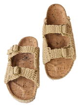 Load image into Gallery viewer, Nomadic State of Mind - Woven Moses Cork (Camel) - The Original Rope Sandals - Women&#39;s Size
