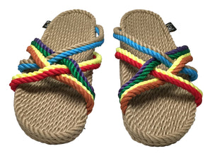 Nomadic State of Mind - The Slip (Rainbow) - The Original Rope Sandals - Men's Size